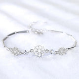 S925 Snowflake Bracelet, Delicate Christmas Jewelry for Women