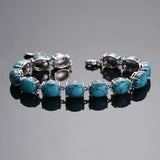 S925 Sterling Silver Bracelet Turquoise Amethyst Labradorite Bangle