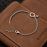 S925 Sterling Silver Bracelet Vintage Cross Circle Bracelets Bangle