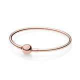 S925 Silver Logo Bracelet Round Love Wing Letters Charm Gift Girls