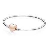 S925 Silver Logo Bracelet Round Love Wing Letters Charm Gift Girls