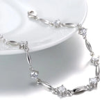 Sweet Amethyst Zircon Bracelet, Sterling Silver, Christmas gift
