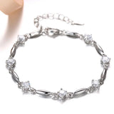 Sweet Amethyst Zircon Bracelet, Sterling Silver, Christmas gift