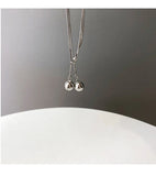 S925 Sterling Silver Double Bell Bracelet for Women Student Jewelry