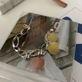 S925 Sterling Silver Women's Bracelet Geometric Design Birthday Gift Jewelry