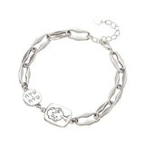 S925 Sterling Silver Portrait Bracelet for Women Girl