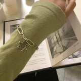 S925 Silver Bracelet Hexagram Pendant Retro Hip Hop Jewelry