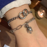 S925 Sterling Silver Bear Bracelet Jewelry
