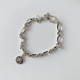 S925 Sterling Silver Elephant Double Chain Bracelet for Women