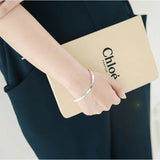 S925 Sterling Silver Flat Snake Bone Thin Bracelet Women Student Jewelry