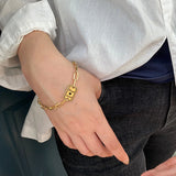 S925 Sterling Silver Retro Bracelet Heavy Chain Leisure Jewelry