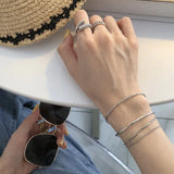 S925 Sterling Silver Multi-layer Bracelet for Women