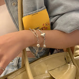 S925 Sterling Silver Love Bracelet for Women Students Jewelry