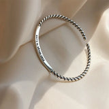 S925 Silver Bracelet for Women Retro Girlfriends Accessories Jewelry