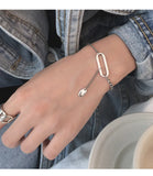 S925 Silver Bracelet Retro Geometry Student Jewelry