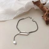 S925 Silver Bracelet Retro Geometry Student Jewelry