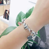Retro Strawberry Crystal Clock Casual Bracelet Jewelry