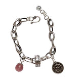 Retro Strawberry Crystal Clock Casual Bracelet Jewelry