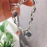 Retro Strawberry Crystal Clock Casual Bracelet Jewelry