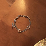 Smile Face Retro Silver Women Bracelet