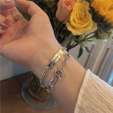 Smile Face Retro Silver Women Bracelet