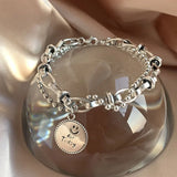 S925 Smiling Face Double Layer Bracelet for Women