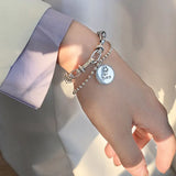 S925 Smiling Face Double Layer Bracelet for Women