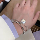 S925 Smiling Face Double Layer Bracelet for Women