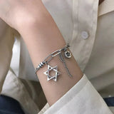 S925 Silver Star Bracelet for Women Student Accessories