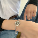 Sterling Silver Daisy Bracelet for Women
