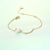 S925 Sterling Silver Natural Pearl Bracelet Student Hand Jewelry Wedding