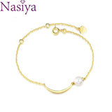 S925 Sterling Silver Natural Pearl Bracelet Student Hand Jewelry Wedding