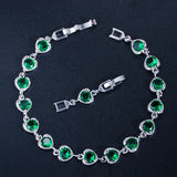 S925 Sterling Silver Drop-Shaped Zircon Bracelet
