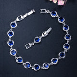 S925 Sterling Silver Drop-Shaped Zircon Bracelet