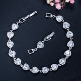 S925 Sterling Silver Drop-Shaped Zircon Bracelet