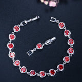 S925 Sterling Silver Drop-Shaped Zircon Bracelet