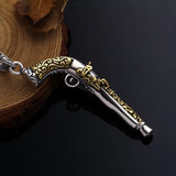 S925 Sterling Silver Pistol Gun Charm Pendant for Men & Women