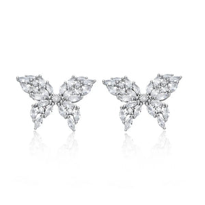 S925 Silver Butterfly Stud Earrings Spring/Summer Gift