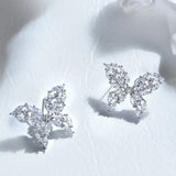 S925 Silver Butterfly Stud Earrings Spring/Summer Gift