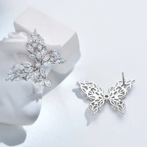 S925 Silver Butterfly Stud Earrings Spring/Summer Gift