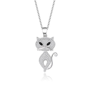 S925 Sterling Silver Cat Necklace Europe And United States Jewelry