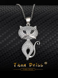 S925 Sterling Silver Cat Necklace Europe And United States Jewelry