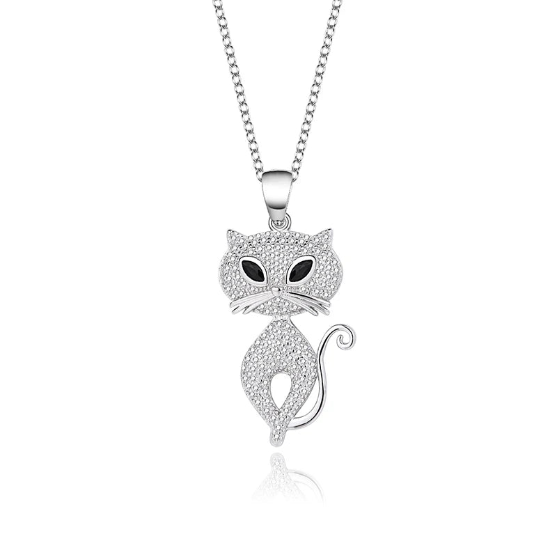 S925 Sterling Silver Cat Necklace Europe And United States Jewelry