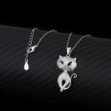 S925 Sterling Silver Cat Necklace Europe And United States Jewelry
