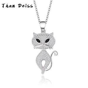 S925 Sterling Silver Cat Necklace Europe And United States Jewelry