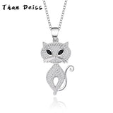 S925 Sterling Silver Cat Necklace Europe And United States Jewelry