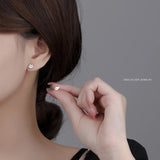 S925 Sterling Silver Cat Small Fish Earrings for Women