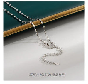 Sterling Silver Chain with Extension Chain Necklace
