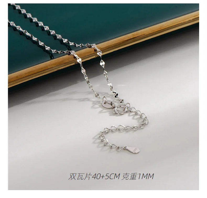 Sterling Silver Chain with Extension Chain Necklace