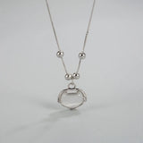 S925 Silver Chinese Style Safe Lock Jade Pendant Necklace Girl's Gift